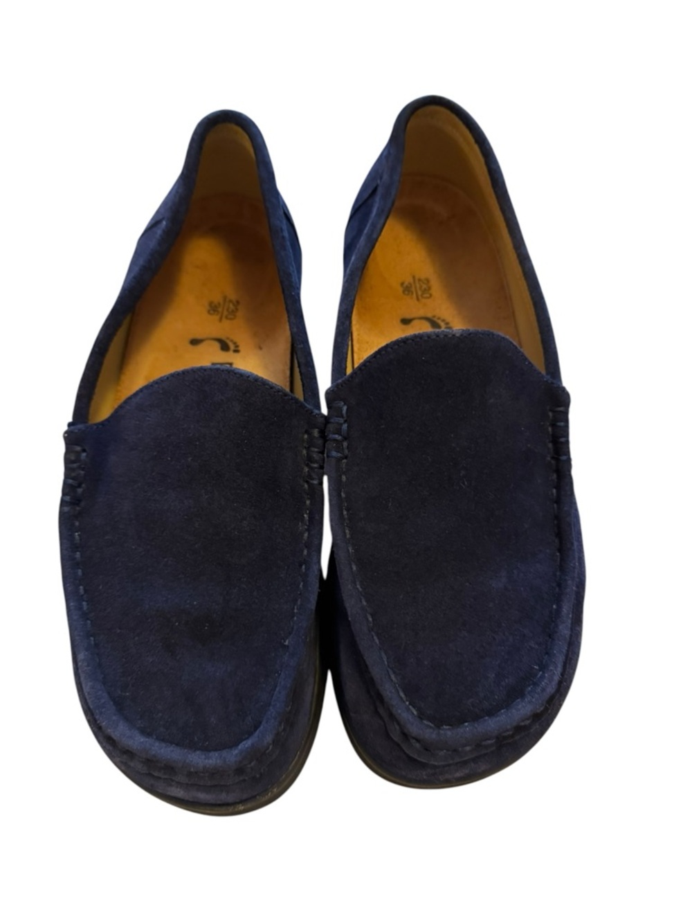 New Birkenstock Womens Suede Slip-On Loafers in Navy size 36